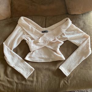 Criss Crossed Crop Sweater